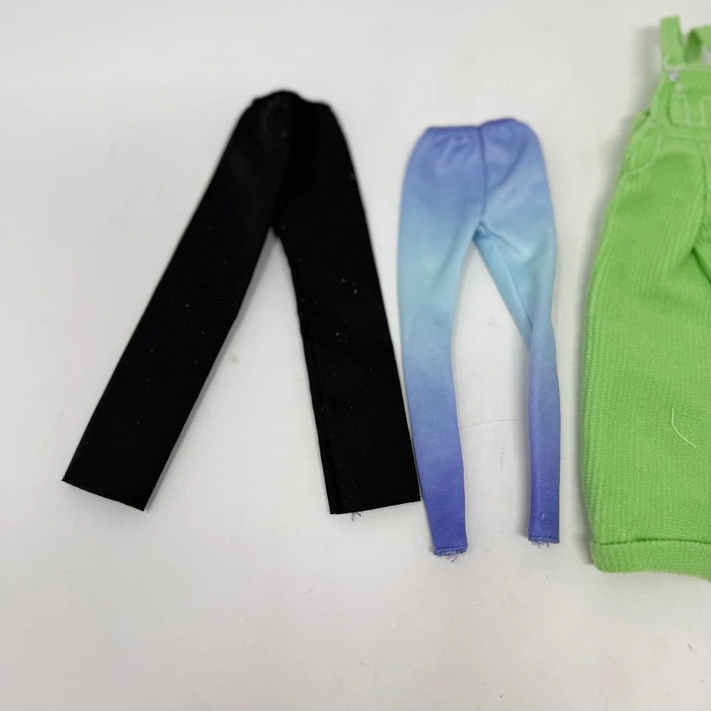 Unbranded Barbie Size Doll Pants Lot of 5 Overalls Trousers Multicolor Fashion